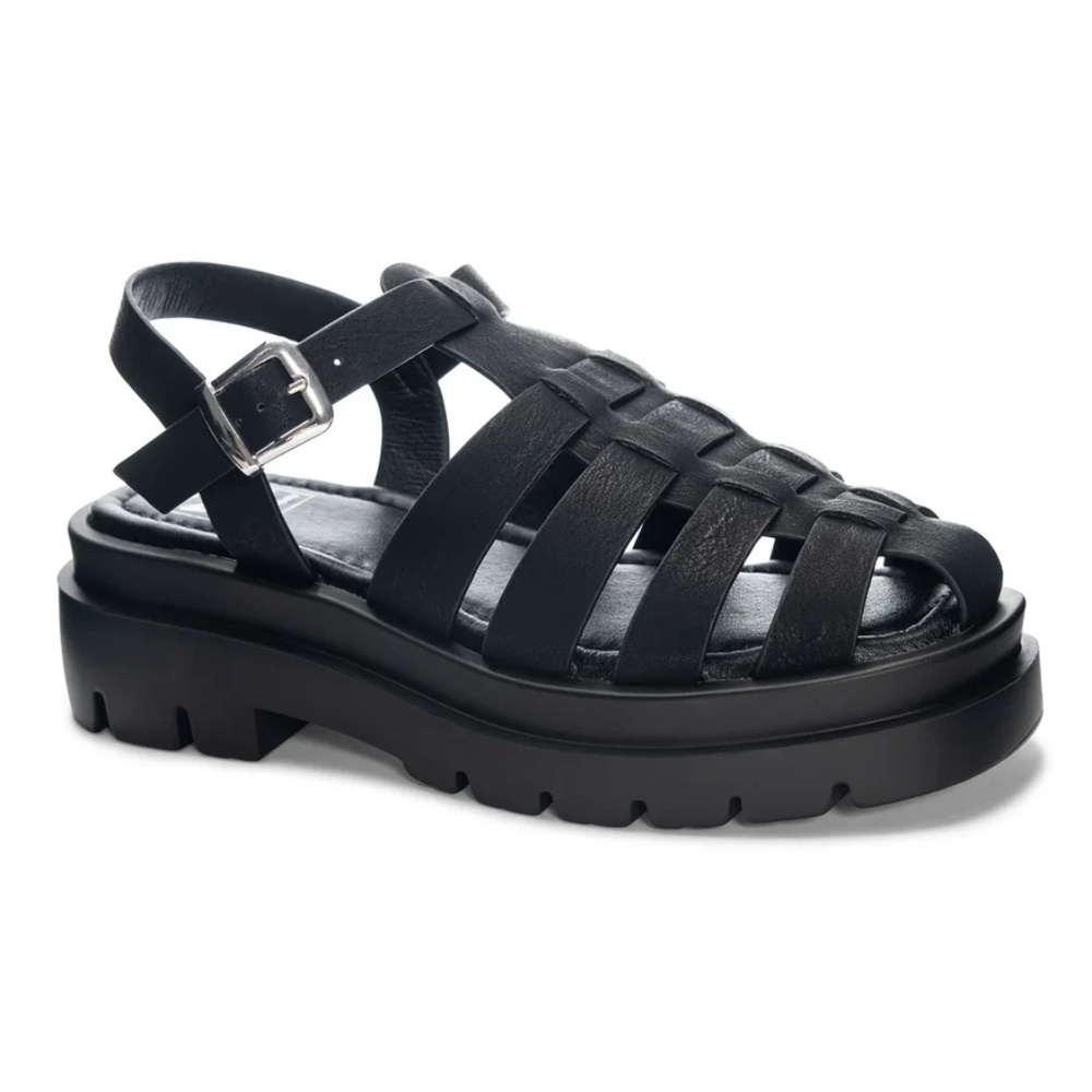 Dirty Laundry Black Kingman Fisherman / Gladiator Sandals 9.5